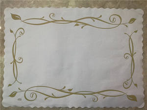 Sous-plats en <span class=keywords><strong>papier</strong></span> jetables imprimés sur mesure, plateau <span class=keywords><strong>de</strong></span> <span class=keywords><strong>table</strong></span> à manger, tapis pour la décoration <span class=keywords><strong>de</strong></span> la vaisselle, artisanat pour enfants pour les restaurants - Product Image 5