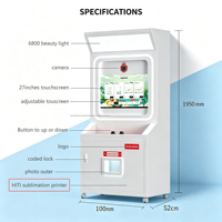 Nouvelle machine photo pour événements et fêtes, cabine photo sur mesure à écran plein avec imprimante par sublimation et appareil photo reflex numérique