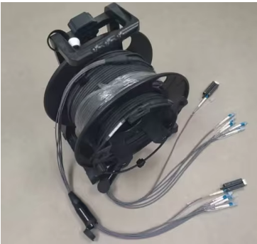 12 Cores Lc Fiber Optic Connector Armored Cable a Reel 300 meters Length for Euipments Connect signal Transfer