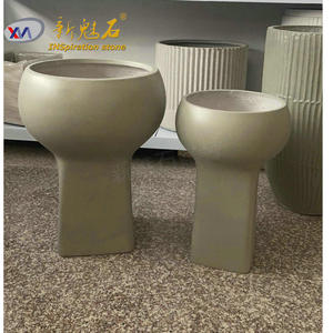 Nuevos Materiales de Construcción de Piedra UHPC, Macetas Grises de Alta Resistencia para Interiores y Exteriores, Hechas en Foshan - Product Image 4