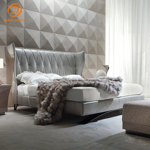 Foshan <span class=keywords><strong>Longtop</strong></span> Marke Luxus Villa & Hotel Schlafzimmer-Möbelset Maßgefertigtes Kingsize-Bett Modernes GGC-BD006 Modell - Product Image 1