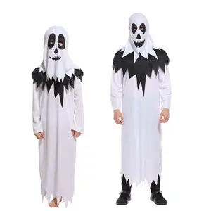 2024 Top sales Girls Halloween White Cloak Scary Fanny Ghost Costume Kids ZMHC-014