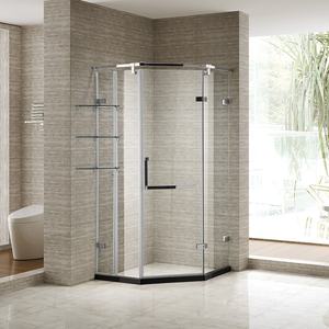 Système de porte coulissante en verre à double roues de style moderne pour salle de bains <span class=keywords><strong>Douche</strong></span> en verre sans cadre concise pour meubles d'hôtels - Product Image 5