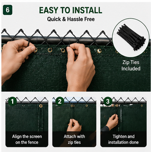 Écran d'intimité pour terrain de tennis, pare-vent robuste en maille pour clôture sportive et protection des terrains - Product Image 6