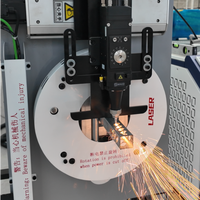 Machine de découpe laser à fibre portable économique à 4 axes pour tubes métalliques, haute vitesse CNC, sans dessin requis, pour tubes ronds, carrés et angulaires