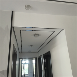 Lignes décoratives modernes de plafond de mur d'acier inoxydable bande auto-adhésive apprêtée de finition de miroir d'or pour la décoration de salon - Product Image 6