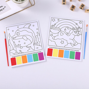 Papel de Acuarela con Impresión de Dibujos Animados Directo de Fábrica, Papel para Colorear, Kit de Pintura al Agua para Niños - Product Image 5