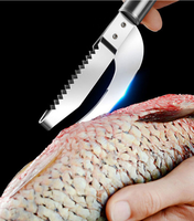 Fournitures de cuisine en acier inoxydable Écailles de poisson Couteau de nettoyage Éplucheur de peau de poisson