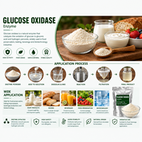 Poudre d'enzyme Glucose Oxydase de qualité alimentaire pour améliorant de farine, boulangerie, étiquette claire, substitut d'oxydant