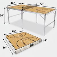 Table de ping-pong portable professionnelle pliable avec éclairage LED pour activités sociales en extérieur, équipement sportif