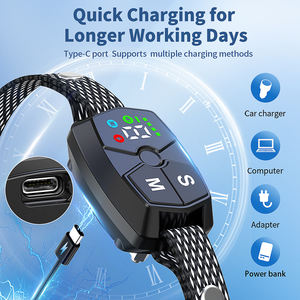 Dispositivos DE CONTROL DE ladridos de choque de vibración de pitido <span class=keywords><strong>Collar</strong></span> antiladridos recargable - Product Image 5