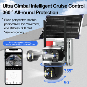 กล้องวงจรปิดไร้สายพลังงานแสงอาทิตย์ 12MP V380 ซูมออปติคอล 10 เท่า รองรับซิมการ์ด 4G พร้อมระบบ <span class=keywords><strong>WiFi</strong></span> - Product Image 4