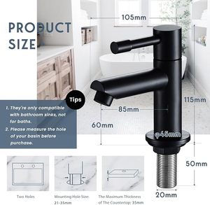 Par de <span class=keywords><strong>Grifos</strong></span> de Lavabo Negros, <span class=keywords><strong>Grifos</strong></span> Dobles para Baño, Monobloque, Negro Mate, Acero Inoxidable, Sin Plomo, <span class=keywords><strong>Grifos</strong></span> para Cuarto de Baño - Product Image 2