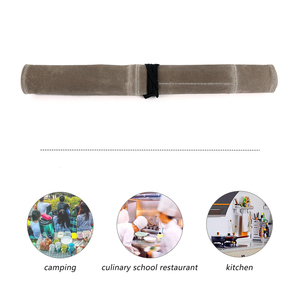 Đa mục đích bàn chải cuộn túi dao cuộn túi du lịch công cụ cuộn <span class=keywords><strong>Pouch</strong></span> được bôi sáp lên vải dao kéo Dao Chủ bảo vệ - Product Image 5