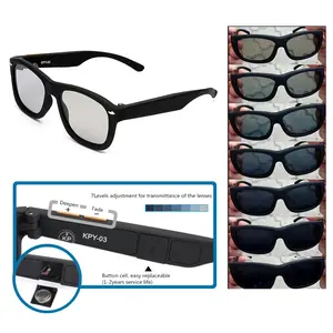 Solar Power Sensor Color Changing Sunglasses Screen Sunglass Smart Glasses Color Changing Photochromic Smart Sunglasses