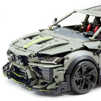 GULY 10636 Bloques de Construcción de Control Remoto de Auto Famoso Mundialmente, Tecnología Creativa MOC, 40 Piezas, Plástico ABS, Escala 1:8, Modelo de Ciudad
