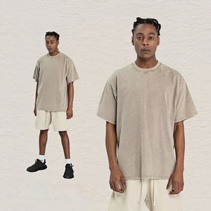 T-shirt da <span class=keywords><strong>uomo</strong></span> vintage stile streetwear, vestibilità ampia, 230g, 100% cotone, <span class=keywords><strong>mezza</strong></span> <span class=keywords><strong>manica</strong></span>, traspirante, anti-umidità, tinta unita, alta solidità del colore - Product Image 2