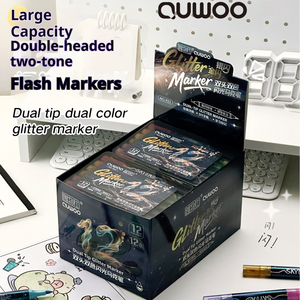 Marcadores Fluorescentes de Alta Capacidad en 6 Colores, Respetuosos con la Vista, con Brillo Suave para Estudiantes, Pinceles de Acuarela - Product Image 1