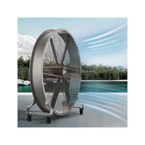 Ventilateur industriel sur pied à haute vitesse 1.5m 2m Ventilateur de sol silencieux portable pour salle de sport