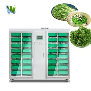 Bandejas hidropónicas automáticas de la industria Sistema de cultivo de forraje Semillas verdes Verduras Brotación Máquina de cámara de germinación