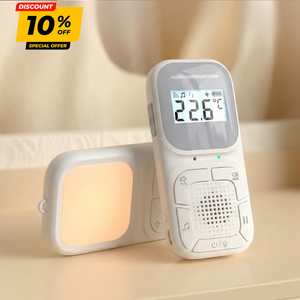 Moniteur audio et machine à sons 2-en-1 pour bébé avec 8 berceuses et veilleuse chaude pour la chambre d'enfant - Product Image 1