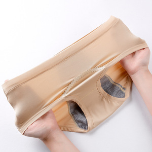 Culottes menstruelles écologiques en modal pour femmes, anti-fuites, avec bordure en dentelle sexy, protection étendue, sous-vêtements physiologiques - Product Image 1