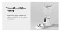 Distributeur automatique intelligent de nourriture pour animaux de compagnie 2027 Zk, portable, pour chats et chiens, avec écran LCD et design étanche