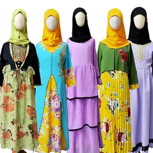 Trending fashion muslim robe fashion children long sleeve clothes muslims children clothes
