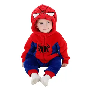 2021 Factory wholesale new model cartoon spiderman romper for boys