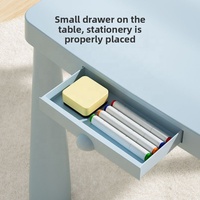 Ensemble table et chaise modernes en plastique pour enfants avec dossier, idéal pour la gym – Sûr et durable – Mobilier préscolaire