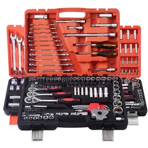 46pcs Manual Repair Combination Tool sets Hand Ratchet Spanner 1/4" Small Socket Wrench Screwdriver Kits
