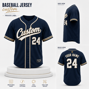 Jersey Baseball Custom Pria, Seragam Tim Sublimasi, Logo Bordir, Pakaian Olahraga OEM ODM, Label Pribadi, Kaos Baseball - Product Image 3