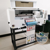 Machine d'impression UV à jet d'encre A3 de 30cm imprimante de cuir d'autocollant d'enveloppe de bouteille de film AB d'or et d'argent XP600 tête d'impression plastifieuse