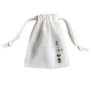 Factory-Produced Canvas Linen <b>Small</b> Cloth Flap Pocket Pants <b>Gift</b> <b>Bag</b> Dust-Proof Aromatherapy Candle Shopping <b>Bags</b> - Product Image 1