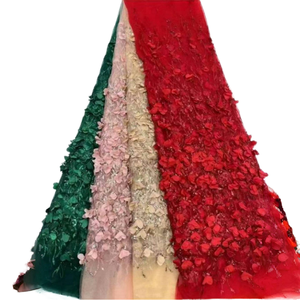 Chất Lượng Cao Căng Thời Trang Sinh Thái Thân Thiện Thanh Lịch Tua Rìa Thêu Đầy Đủ Sequins Ren Cô Dâu Vải Đính Cườm Sang Trọng - Product Image 1