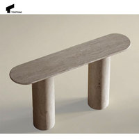 Table console d'entrée en travertin naturel Tostone Interiors Furniture pour entrée, salon, maison, villa, décoration