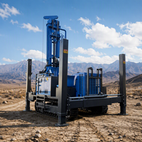Machine de forage de puits d'eau portable diesel pour ranch, machine de forage de puits de 300 m de profondeur