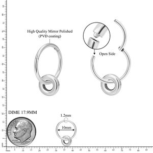 G23チタン16Gノーズリングシンプルスタイルサークルダングルクリッカーイヤリングヘリックスローブコンクダイアイピアスジュエリー - Product Image 2