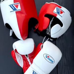 Conjunto de Boxeo Azul Personalizable de Alta Calidad, Cuero Vacuno Genuino, Cierre con Cordones, Guantes de Artes Marciales con Muñequera Ajustable - Product Image 1