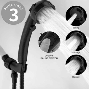 High Pressure Rainfall Handheld Shower Head Adjustable Massage Showerhead with On/off <b>Switch</b> Removable Camper Shower Head - Product Image 3