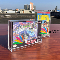 Boîte de présentation en acrylique UV pour jeux vidéo Super Nintendo SNES N64 MKDGS