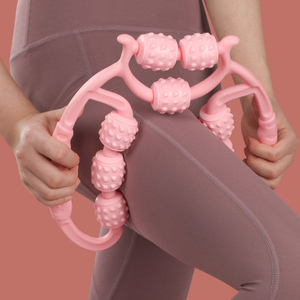 Nove ruote a forma di anello Anti-cellulite rullo massaggiatore Cellulite collo cellulite corpo dimagrante gamba massaggio rullo - Product Image 3