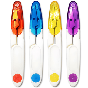 Ciseaux à point de croix en gros, petits, transparents, pour couper le fil, de sécurité, en plastique en forme de U, à ressort, pour la couture domestique et la coupe de fil. - Product Image 1