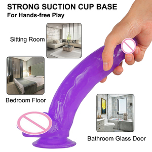 SacKnove-Jouet Sexuel pour Adulte, Ventouse de Pénis Réaliste en Cristal de Gelée Massive de 10 Pouces, Gros Gode pour Femme, Gays - Product Image 3