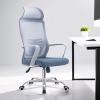 Chaise de bureau réglable de luxe en maille noire, chaise de direction à dossier haut, vente en gros