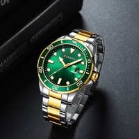 Jam Tangan Pria Antik Mewah Merek Ternama Kristal Tahan Air 3Bar Quartz Stainless Steel Dive Wristwatch Dropshipping