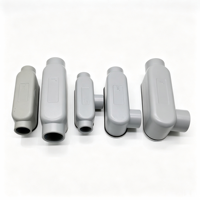 Boîtier de conduit en aluminium de type LL LR de 3/4 pouce avec joint de couvercle, combo rigide EMT, norme NEMA FB1 pour emplacement humide, conforme à la norme NEC pour les applications homologuées