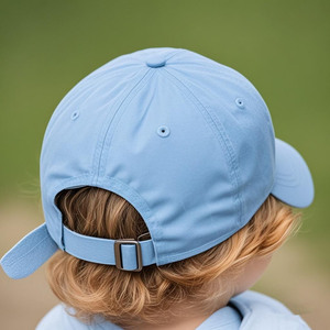 定制标志儿童短边棒球运动帽812棉 + ABS插入安全凹凸帽婴儿绣花帽蓝色 - Product Image 2