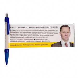 Custom Logo Plastic Banner Pen 0.5mm Sports Promotional Advertising Cheap Advertising <b>Gift</b> - Product Image 1