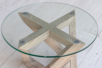 Tables basses de salon contemporaines Wabi Sabi au design unique en pin recyclé pour la maison